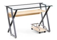 Стол Gunar silver gray / clear glass фото Стол Gunar silver gray / clear glass