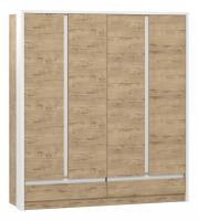 Шкаф комбинированный Virginia НМ 011.51, Белый Скандинавский/Дуб Бунратти фото Шкаф комбинированный Virginia НМ 011.51, Белый Скандинавский/Дуб Бунратти. Фото №1