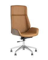 Кресло руководителя TopChairs Crown коричневое фото Кресло руководителя TopChairs Crown коричневое. Фото №1