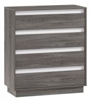 Комод Virginia НМ 011.02, Белый Скандинавский/Ясень Анкор темный. Фото №1