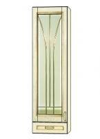 Шкаф настенный Злата ЗТ-4040/В (-01) фото Шкаф настенный Злата ЗТ-4040/В (-01). Фото №1