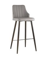 Стул барный Коналл экокожа серый