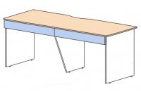 Стол на два рабочих места с ящиками Силуэт