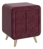Тумба прикроватная Софи 2, (480х370х580) бордо (велюр)
