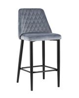 Стул полубарный Диего велюр серый фото Стул полубарный Диего велюр серый. Фото №1