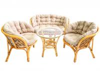 Комплект Багама с диваном и бежевыми подушками фото Комплект Багама с диваном и бежевыми подушками. Фото №1