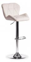 Стул барный BIAGGIO (mod. KY717) металл/экокожа, 44*50*83-103 см, белый/хром (поставляется по 2 шт). Фото №1