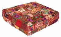 Модуль мягкий Secret De Maison GIPSY (mod. 10206) cotton patchwork, 80х80х20см, этнический красный фото Модуль мягкий Secret De Maison GIPSY (mod. 10206) cotton patchwork, 80х80х20см, этнический красный. Фото №1