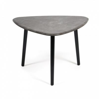 Стол журнальный TROYA МДФ/дерево, 70*73*48 см, Серый бетон (ножки черные). Фото