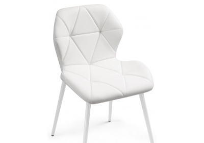 Стул Вальд экокожа белый / белый глянец. Фото