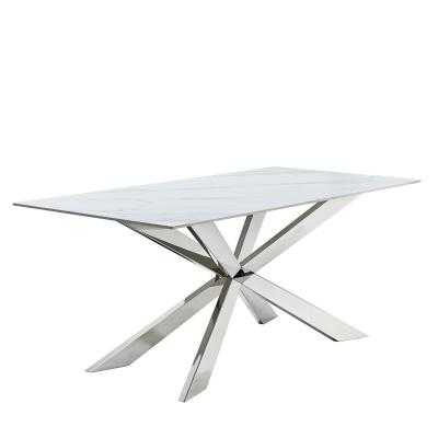 Стол T088 (180) камень белый матовый Calacata фото Стол T088 (180) камень белый матовый Calacata. Фото №3