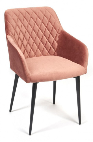 Кресло BREMO (mod. 708) ткань/металл, 58х55х83 см, высота до сиденья 48 см, коралловый barkhat 15 /черный (поставляется по 4 шт). Фото №1