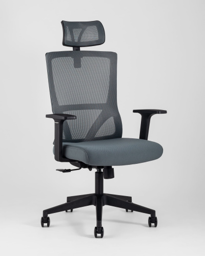 Кресло руководителя TopChairs Local серое. Фото №3