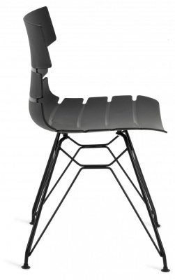 Стул HANSEN (mod. 622N) пластик/металл, 51х47х80 см, высота до сиденья 45 см, черный/черный  (поставляется по 4 шт) фото Стул HANSEN (mod. 622N) пластик/металл, 51х47х80 см, высота до сиденья 45 см, черный/черный  (поставляется по 4 шт). Фото №2