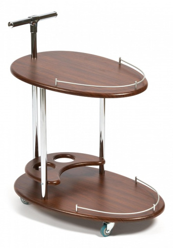 Стол сервировочный FAIRPORT МДФ/металл, 70*47*80,5 см, Орех. Фото №1