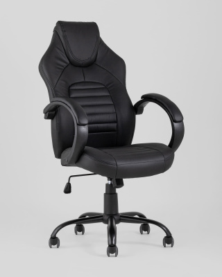 Кресло игровое TopChairs Racer Midi черное фото Кресло игровое TopChairs Racer Midi черное. Фото №3