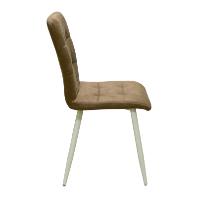 Стул Доби (Каркас (белый 9016 матовый) тк. коллекции Safari коричневый 021). Фото