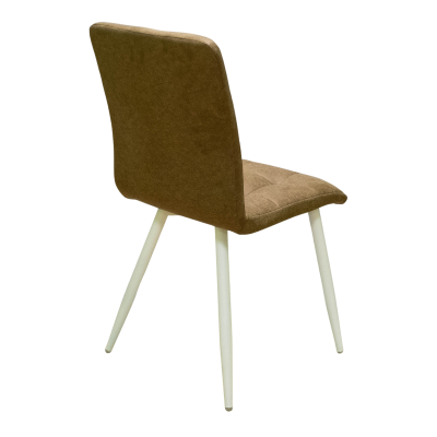 Стул Доби (Каркас (белый 9016 матовый) тк. коллекции Safari коричневый 021). Фото