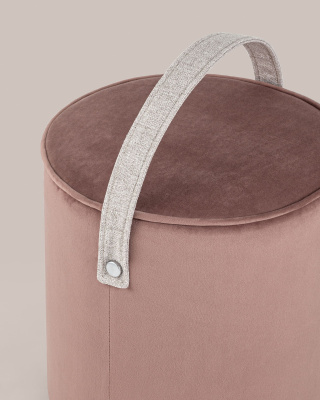 Пуф Джерри велюр пыльно-розовый. Фото №5