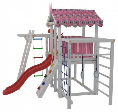 Комплекс игровой ДК2Р, розовый, серый. Фото