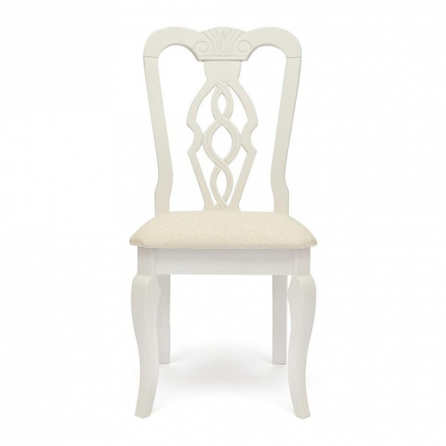 Стул - Афродита/ Aphrodite Цвет: Ivory white. Цвет обивки: кремовая с рисунком (3321) (поставляется только по 2 шт). Фото №2