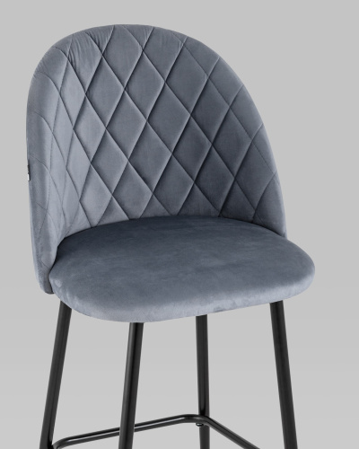 Стул барный Марсель велюр серый. Фото №9