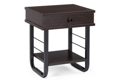 Тумба прикроватная Малгома черная / венге. Фото