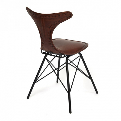 Стул Secret De Maison HORN ( mod. M-19852)  металл/кожа буйвола, 49х56х81см, коричневый  (поставляется по 2 шт) фото Стул Secret De Maison HORN ( mod. M-19852)  металл/кожа буйвола, 49х56х81см, коричневый  (поставляется по 2 шт). Фото №2