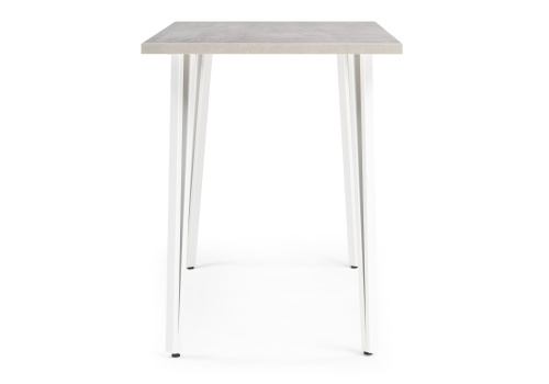 Стол деревянный Денвер Лофт 120 25 мм бетон / белый матовый. Фото №3