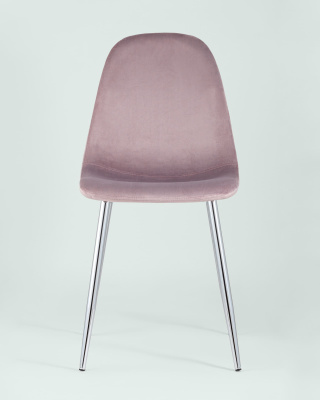 Стул Валенсия велюр розовый хромированные ножки фото Стул Валенсия велюр розовый хромированные ножки. Фото №5