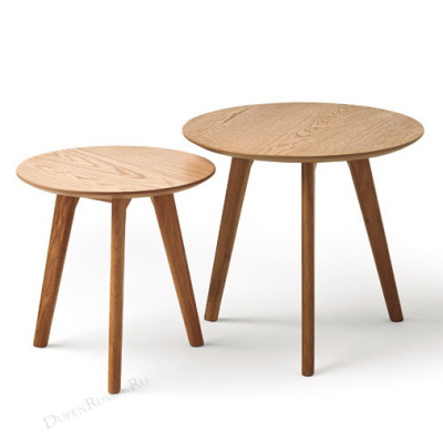 Комплект из двух круглых столиков CT-911 Дуб фото Комплект из двух круглых столиков CT-911 Дуб. Фото №2