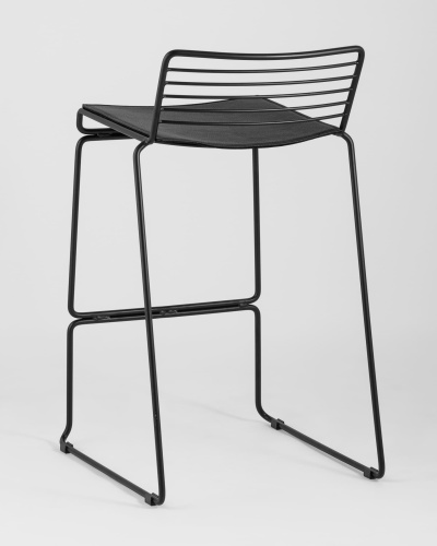 Стул полубарный Danny черный с черной подушкой. Фото №7