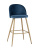 Стул барный Лион голубой велюр. Фото №1