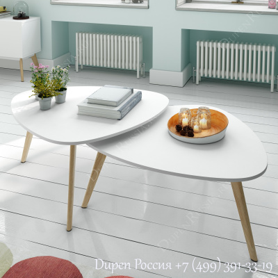 Комплект из двух столиков DUPEN CT-901 Белый. Фото №2