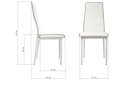 Стул DC2-001 white / black. Фото №2