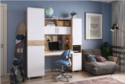 Комплекс Миллениум 2 дуб сонома/белый фото Комплекс Миллениум 2 дуб сонома/белый. Фото №2