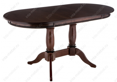 Стол деревянный Кантри 120 орех с коричневой патиной. Фото