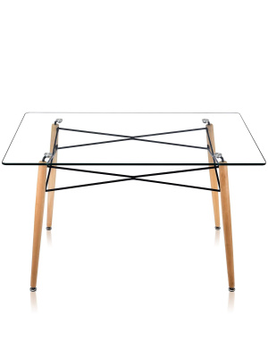 Стол DSW 130*80, прозрачный фото Стол DSW 130*80, прозрачный. Фото №4