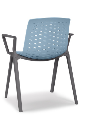 Стул Lux-4 каркас серый с подлокотниками. Фото №2