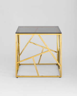 Журнальный столик 55*55 АРТ ДЕКО золото стекло smoke фото Журнальный столик 55*55 АРТ ДЕКО золото стекло smoke. Фото №4