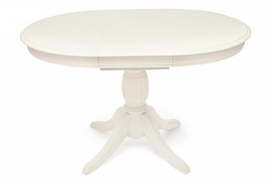 Стол обеденный BEATRICE NEW (Беатриче New)дерево гевея/мдф, 90+35х90х76 см, pure white (402). Фото №2