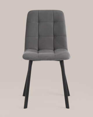 Стул Oliver Square велюр темно-серый. Фото
