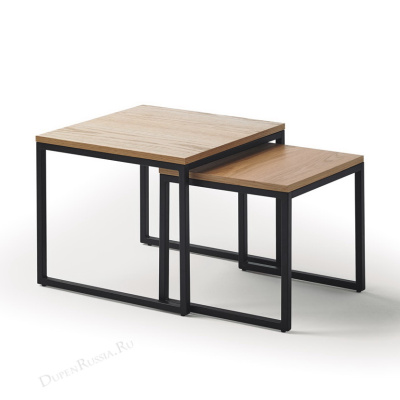Комплект из двух квадратных столиков CT-907 Дуб. Фото
