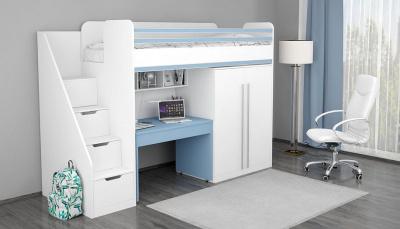 Стол письменный Polini Kids City, синий. Фото №3