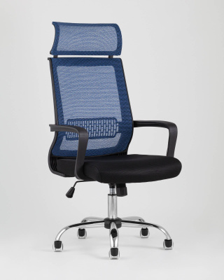 Кресло офисное TopChairs Style голубое фото Кресло офисное TopChairs Style голубое. Фото №3
