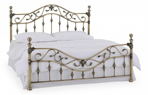 Кровать металлическая CHARLOTTE 160*200 см (Queen bed), цвет: Античная медь (Antique Brass) фото Кровать металлическая CHARLOTTE 160*200 см (Queen bed), цвет: Античная медь (Antique Brass). Фото №1