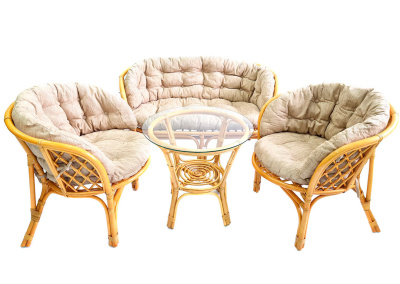 Комплект Багама с диваном и бежевыми подушками фото Комплект Багама с диваном и бежевыми подушками. Фото №2