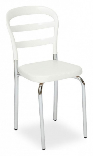 Стул Izmir (Mod.10) металл,,пластик,экокожа , 38*40*90, белый (поставляется только по 4 шт). Фото №1
