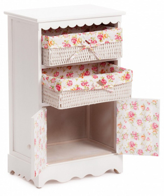 Комод с 2-мя корзинами Secret De Maison LE RAY ( mod.TT-WC004 ) МДФ+Павловния, 45*30*73, Белый (White). Фото