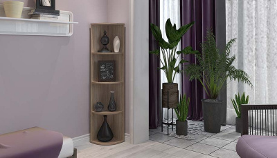 Стеллаж Polini Home Smart, древесина коричневая светлая дуб. Фото